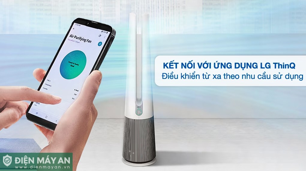 Máy lọc không khí kết hợp quạt và sưởi LG PuriCare AeroTower FS15GPCJ0.ABAE 40W